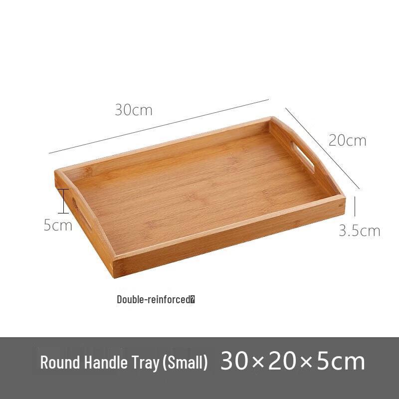 Japanese Style Rectangular Bamboo Tea Tray