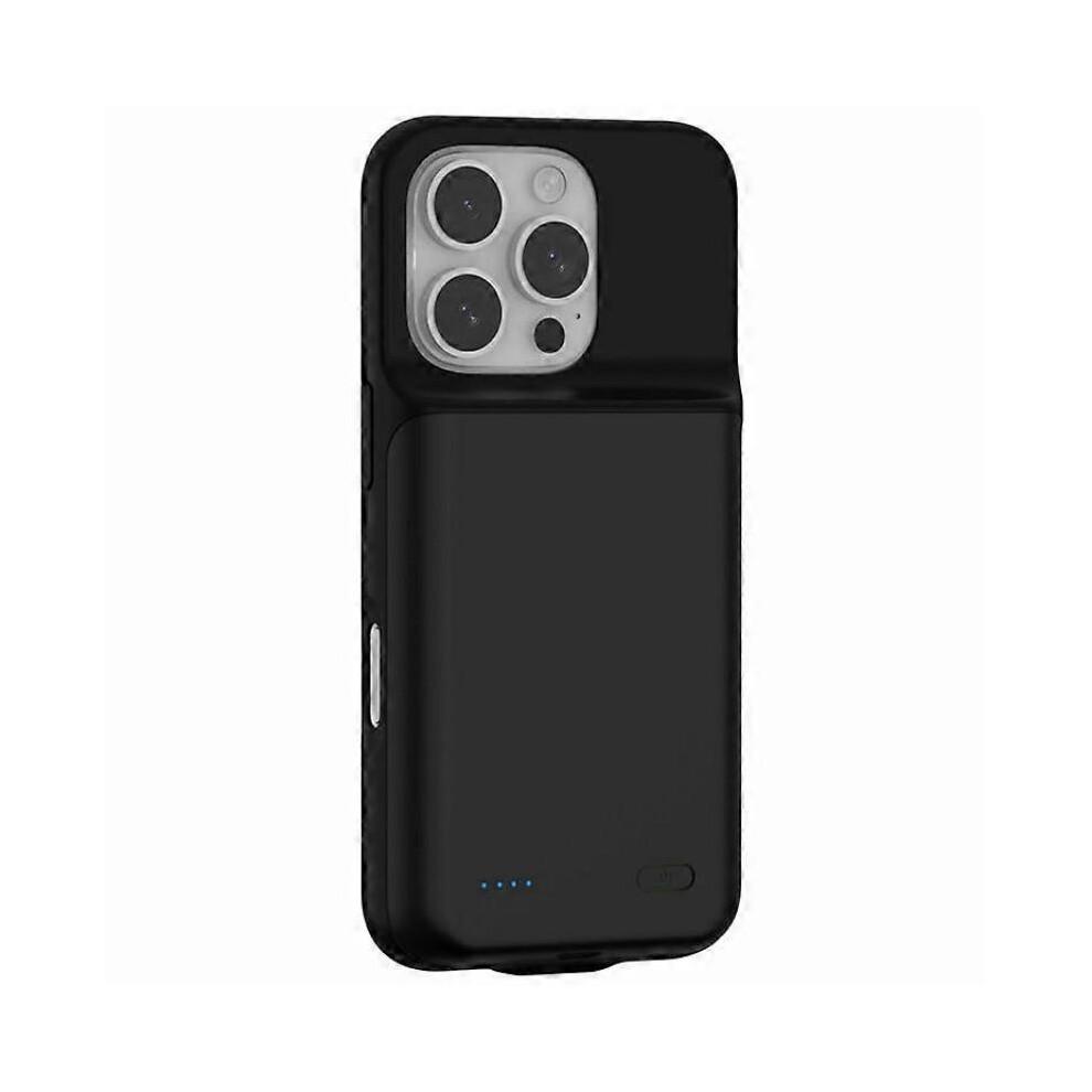 (Schwarz) Kompatibel für iPhone 16 Pro Lade-Rückseite 7000mAh Powerbank Telefon-Backup-Akku-Pack