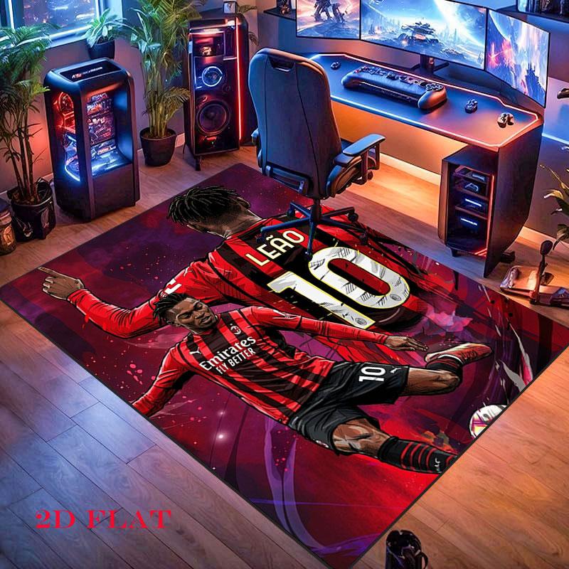 Rafael Leão Player Carpet Rug for Living Room Bedroom Home Sofa Decoration,Kids Play Nonslip Floor Mat