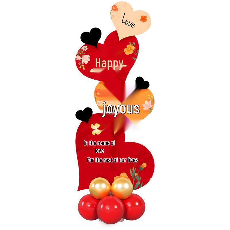 Wedding Balloon & KT Board Aisle Runner Decor: Outdoor Scenery Guide Sign