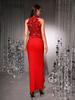 Elegant European and American Evening Gown: Sequined Floral High-End Sleeveless Long Bandage Dress