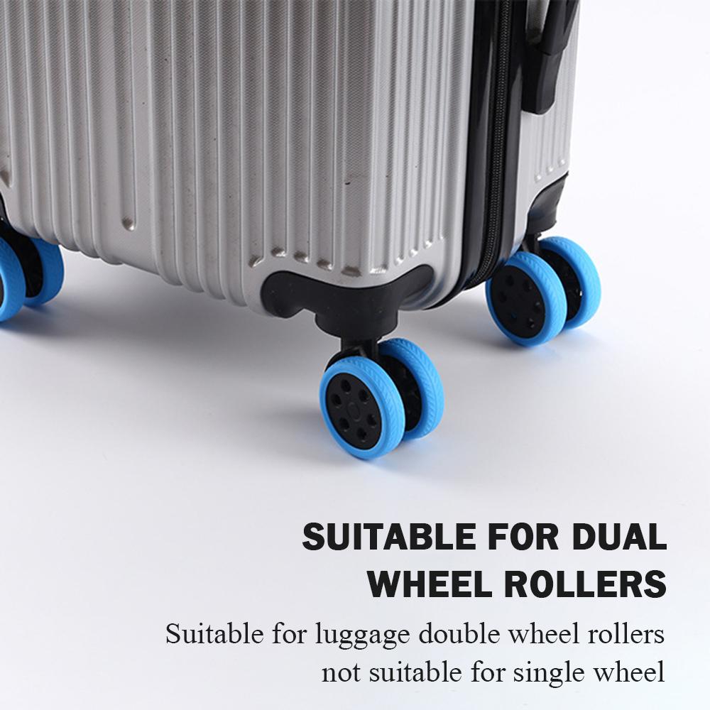 1/4/8pcs Fashionable Silicone Caster Cover Durable Mutes Noise Reduction Wheel Scratche-Proof Cover For 8-Spinner Wheels Luggage
