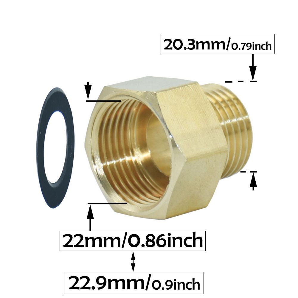 

5/8 Female to 1/2 Male Thread Brass Hose Connecter Bathroom Toilet Hose Fitting Copper Metal Threaded Water Pipe Connector