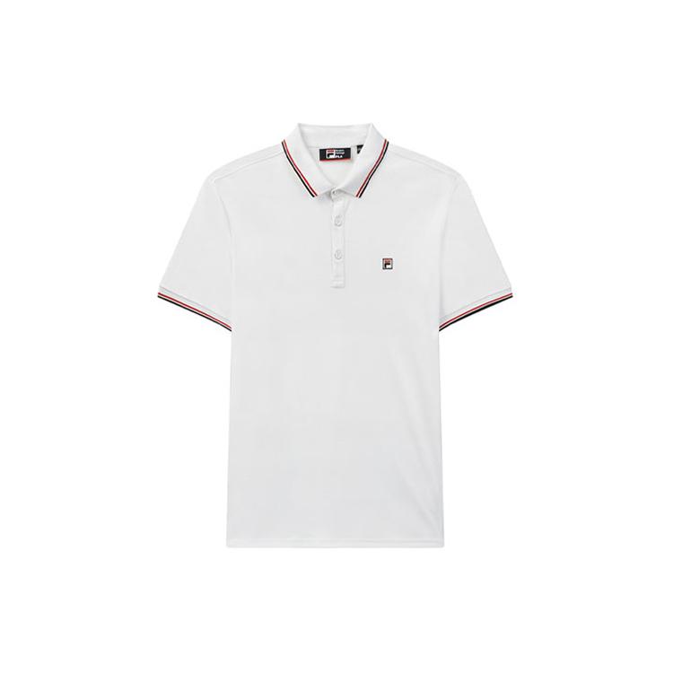 FILA Polo Shirts Men s White Polo Collar Moderate Straight Fit F11M021121GWT XXL