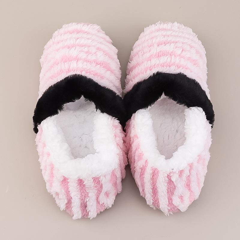 Classic Coral Fleece Non-Slip Indoor Shoes with Soft Sole
