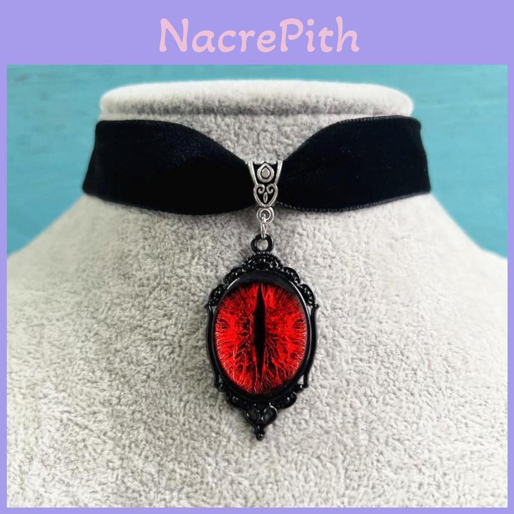 Gothic Vampire Character Alloy Pendant Necklace With Gemstone Accents For Women