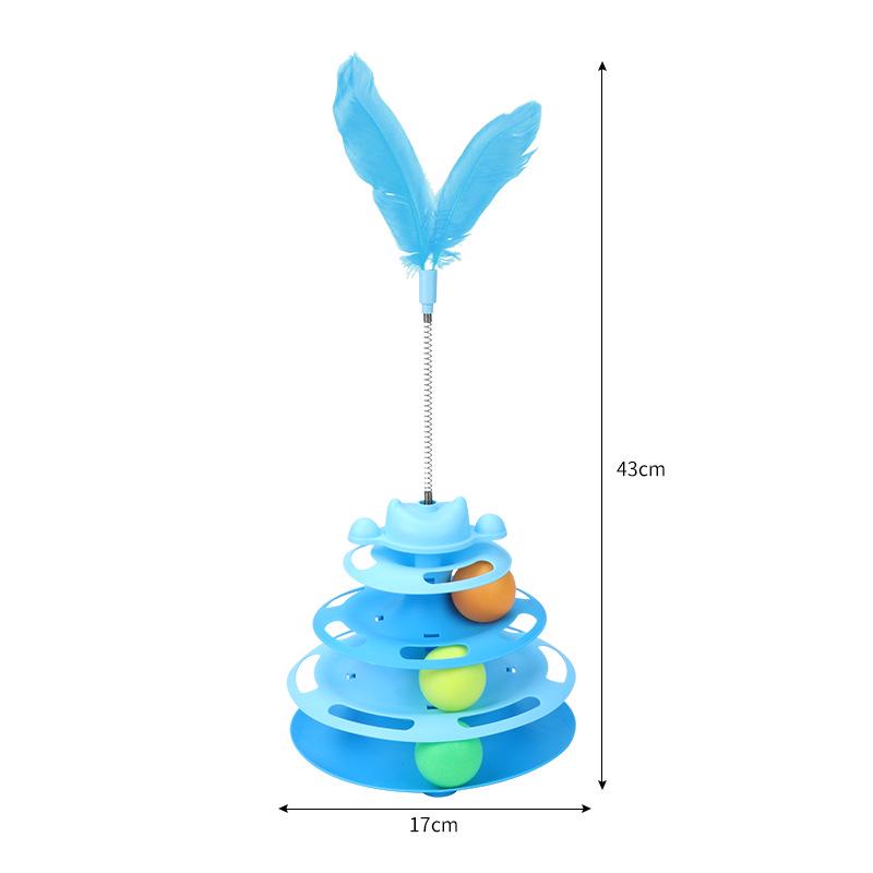Self-Play Cat Teaser Toy: Turntable Ball & Bite-Resistant Stick for Kitten Boredom Relief