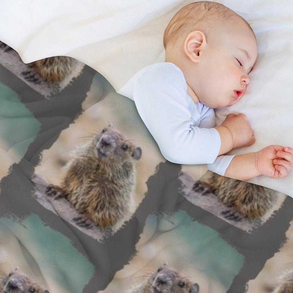Groundhog with grunge effect - Grunge Groundhog for Groundhog Day Throw Blanket anime Moving halloween Soft Plush Plaid Blankets