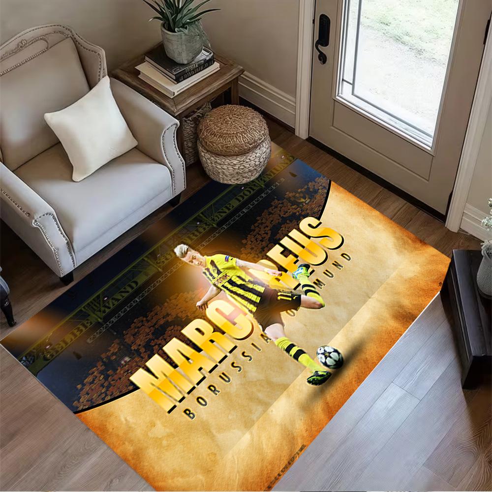 Marc Reus Action Carpet Suitable for Study room Outdoor Entryway Foyer Anti-slip Rug Anime Office Decor Perfect Birthday/Christmas Gift Idea