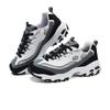 Skechers DLites 1.0 Moda Versátil Duradero Caña Baja Zapatos de Papá Zapatilla para Mujer Blanco Negro 150242-WBGY