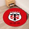Stade Toulousain Printed Round Rug Carpet Chair Rug Area Rug Entryway Doormats,for Office Chair Living Room Bedroom Kitchen Room.