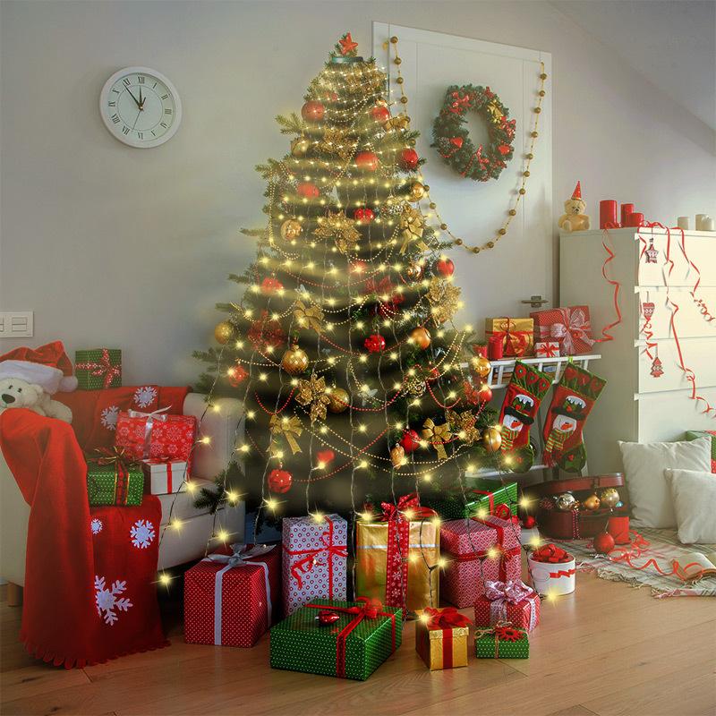 280LED Christmas Tree Lights String Holiday Outdoor Garden Fairy Waterfall Garland Lighs for Wedding New Year Easter Home Party