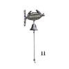 WTEMPO Retro Iron WELCOME Couple Birds Bell Vintage Hanging Hand-cranked Bell Bar Villa Garden Cafe and Farm Bell