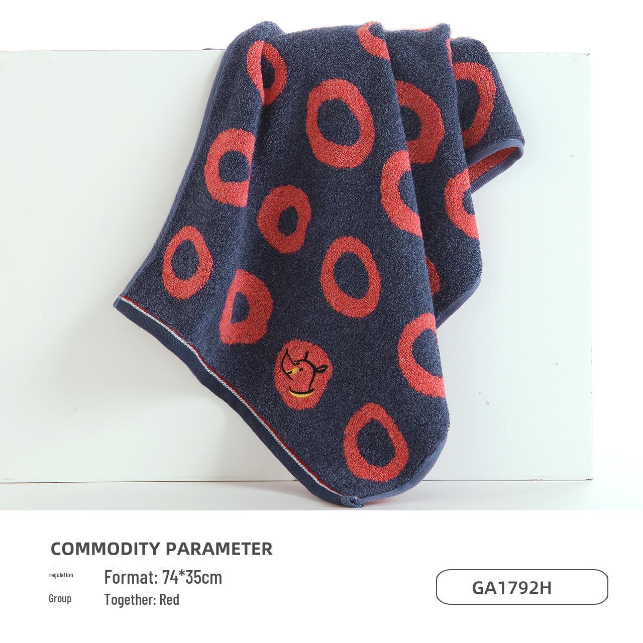 

Роскошное полотенце из чистого хлопка AB Yarn Gold — мягкое, впитывающее воду полотенце для лица для взрослых 74x35 cm красный