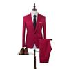 Traje de Dos Piezas de Moda para Hombre Negocios Estilo Coreano Traje Ajustado