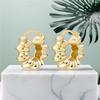 925 Golden French Style Organ Earrings Women Hoop Earring Anniversary Jewelry Trendy Gifts