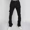 Streetwear Retro Style Men Ripped Spliced Slim Jeans Trousers Hip Hop Holes Stylish Denim Pants for Male