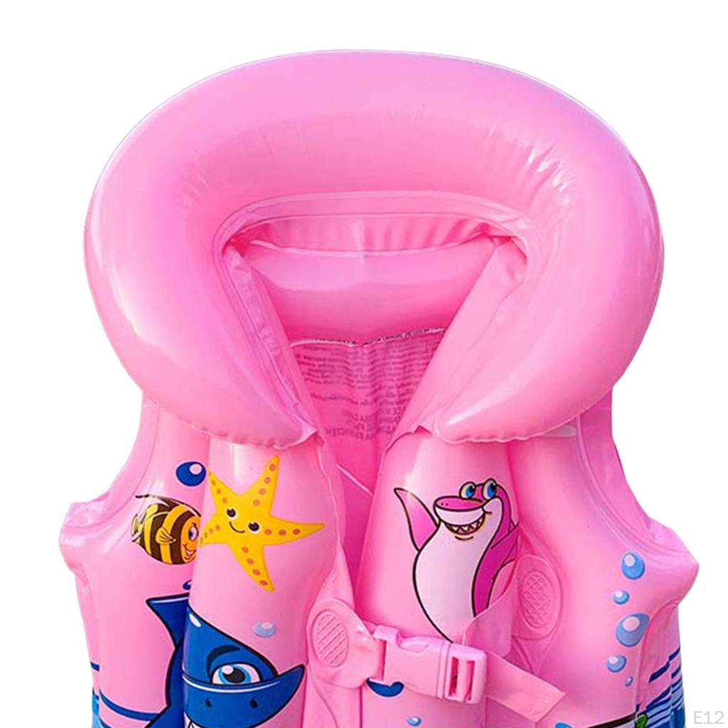 Kids Inflatable Swim Vest Float Swimsuit Buoy Aid for Kayak Fishing Surfing