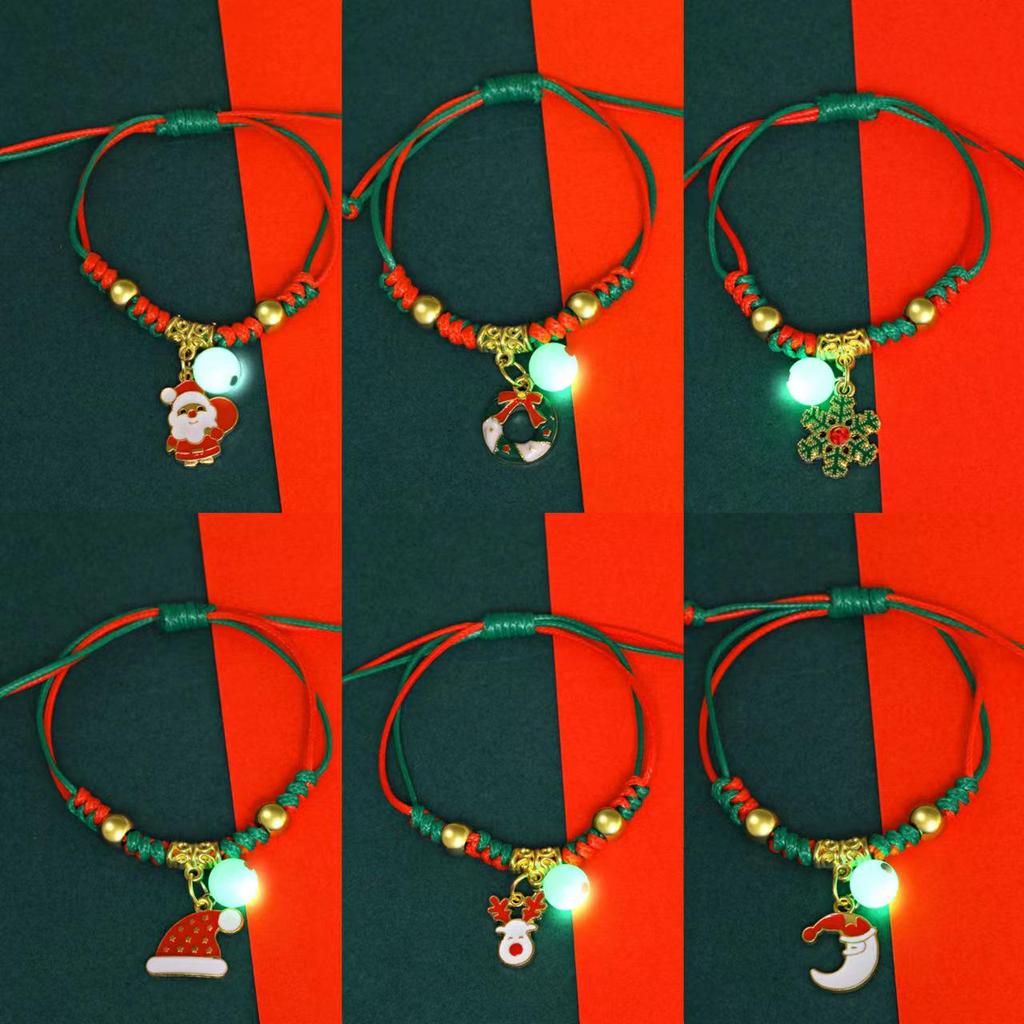 2025 Luminous Santa Claus Bracelet for Women - Popular Christmas Jewelry for Couples and Friends