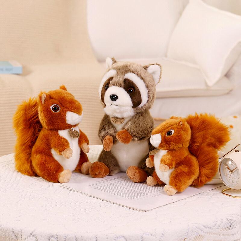 Cute Squirrel Plush Toy Raccoon Doll Stuffed Animal Toy for Kids Girls Birthday Gift Home Decor Plush Squirrel Plush Raccoon