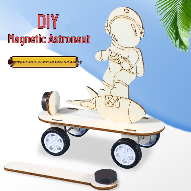 Magnetic Astronaut Tricycle: Educational DIY Science Toy for Kids See packaging