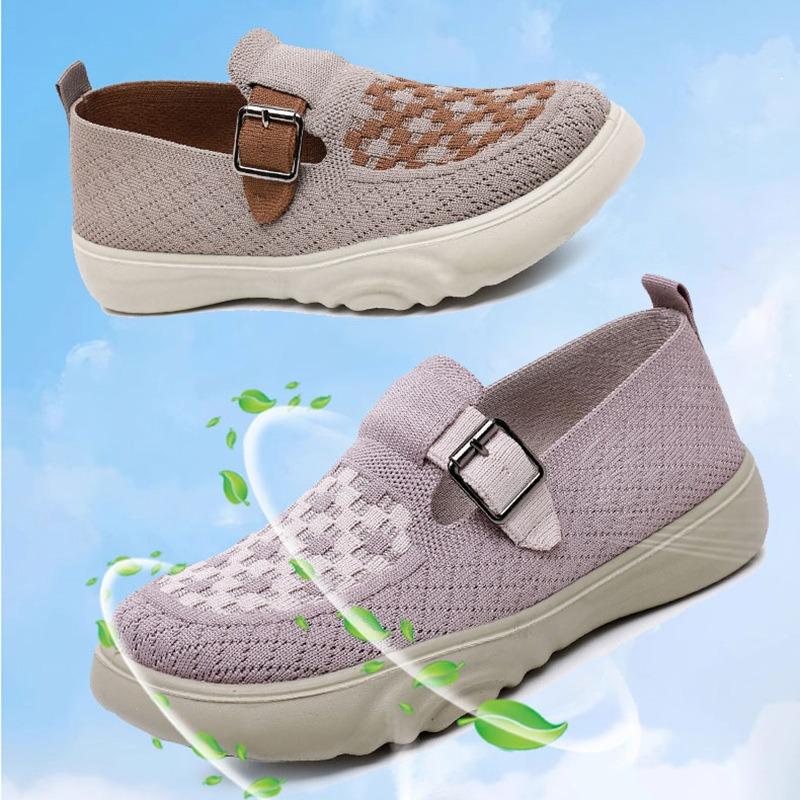 Shoes women's new cloth shoes with soft soles, light one-pedal thick-soled casual women's single shoes