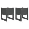 Vidaxl Donice, 2 Szt., Szare, 40X40X52,5 Cm, Lite Drewno Sosnowe