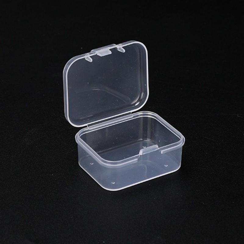 Transparent Plastic Storage Box with Lid for Small Parts and Portable Sundries