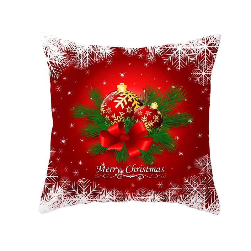 Red Series Christmas Peach Velvet Cushion Cover New Sofa Cushion Cover Square Cushion Cover
