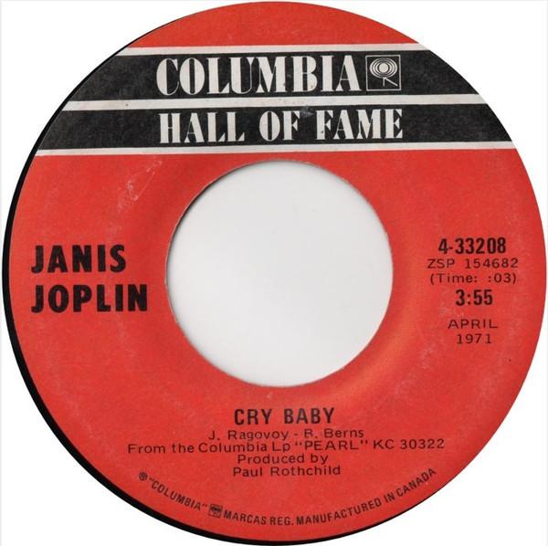 7-дюймовая пластинка JANIS JOPLIN Cry Baby 433208 Columbia Канада Рок Б/у