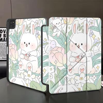 Holder Cover Tablet Case For iPad Pro 11th 10th 9th 8th 7th 12.9inch Mini 6 7 Air 4 5 M3 M2 1 2 M4 11inch Pro 2025 Little Rabbit