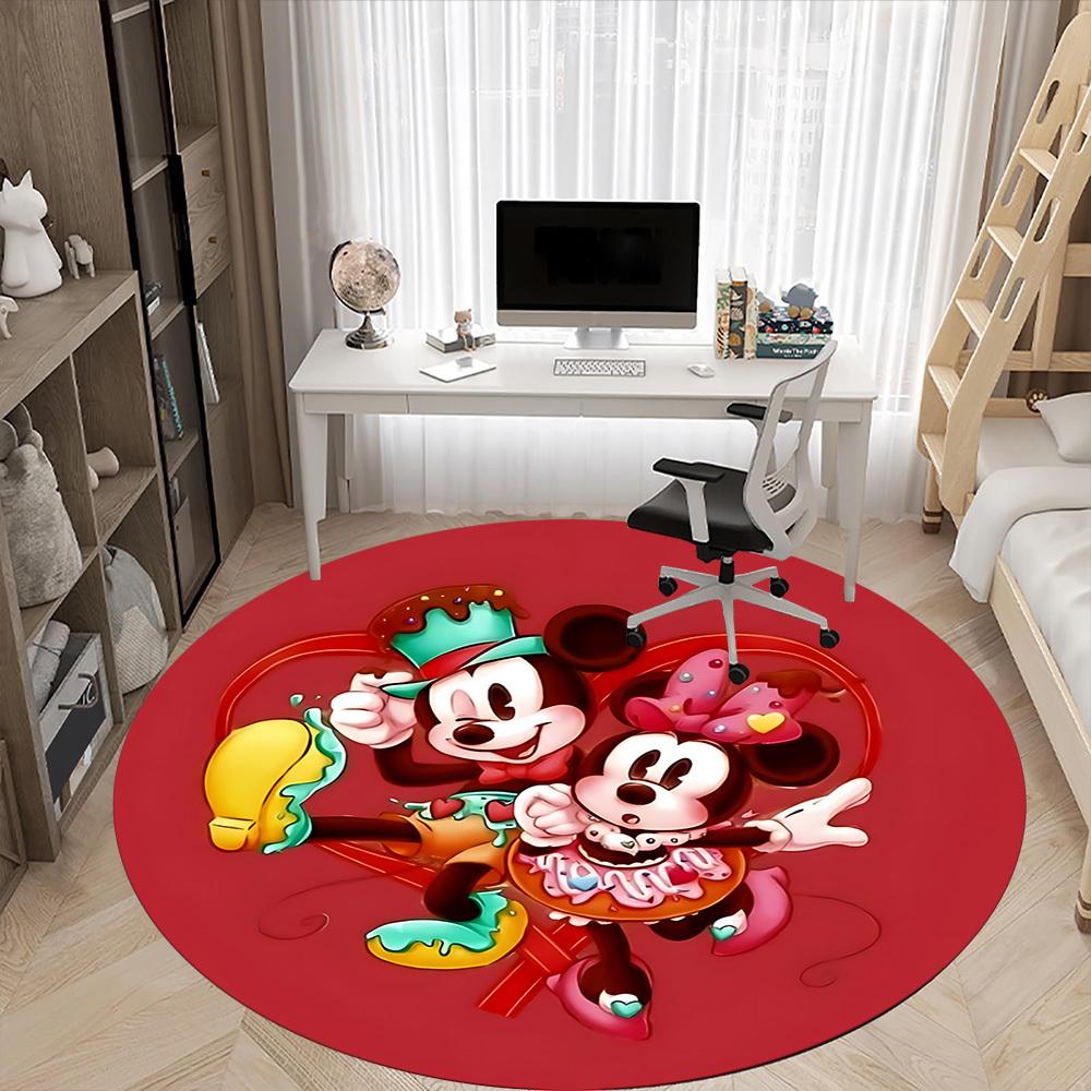 1pc Mickey, Minnie Chair Carpet for Office, Non-slip, Soft and Durable Office Rug, Perfect for Office yy251226043