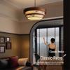 Walnut Bamboo Leaf Landscape Chandelier - Eye-Protecting Ceiling Light for Living Rooms, Bedrooms, and Tea Rooms