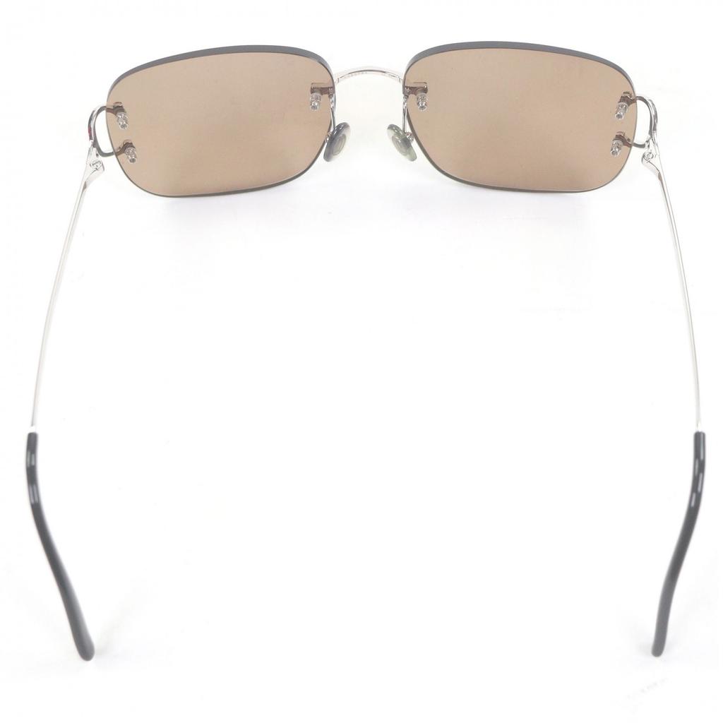 Great Cartier Sunglasses 135 2C Decor Two-Point Silver Mens Used