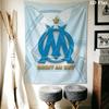 Olympique De Marseille Wall Hanging Printed Fabric Blanket Decorative Tapestries for Bedroom Living Room Home Decor
