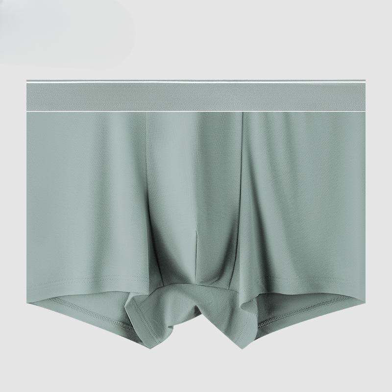 Pánské boxerky z čisté bavlny, antibakteriální, s vnitřním rozkrokem, prodyšné, pro chlapce, jednobarevné, pro mladé muže, do poloviny pasu