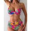 New Bikinis Set Printed Sexy Swimwear Split Bathing Suit Women Two Piece Swimsuit Hot Spring Beach Swimsuits Micro Bikini