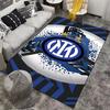Blue and Black Inter Milan Logo Carpet with Stars Design Suitable for Use As an Anti-slip for Living Room Bedroom Sofas