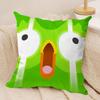 Cute DDuolingos Cushion Cover Silky Short Plush Sofa Pillow Cover Hidden Zipper Soft Dustproof Case for Home Decor
