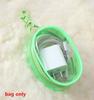 Portable Clear Figure Display Keyring Bag Waterproof Pvc Oval Hanging Blind Box Storage Bags Keychain Organizer Case