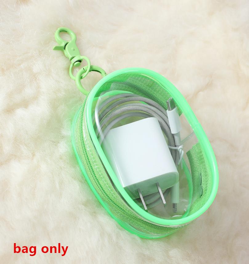 Portable Clear Figure Display Keyring Bag Waterproof Pvc Oval Hanging Blind Box Storage Bags Keychain Organizer Case