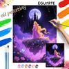 Rapunzel Castle Moon Flower Butterfly Oil Painting Art Kit Handmade Painting Diy Home Decoration