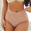 Yousheng Seamless Underwear for Women Cheeky Bikini Panties High Cut V-waist Briefs Tummy Control Hip-Lifting Hollow Underpants