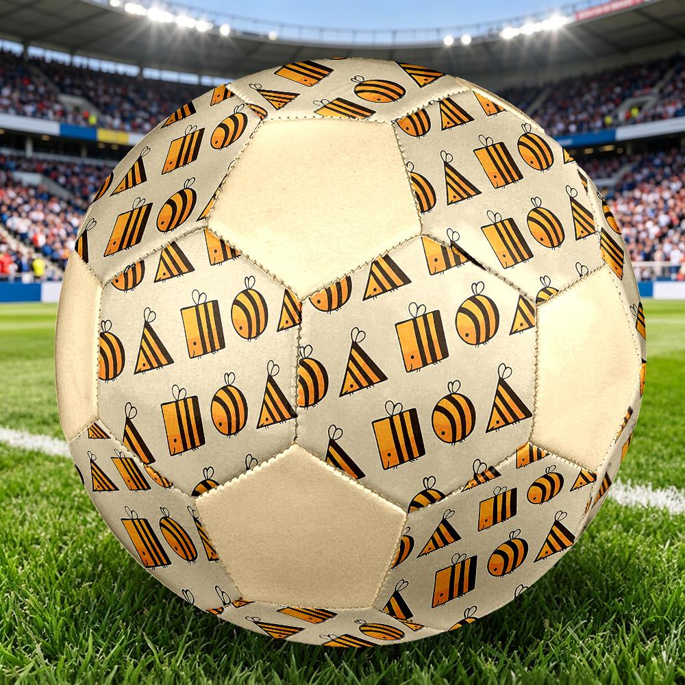 1PC Bee Party Celebration Soccer Ball Size 5 Football Machine Sewn Indoor/Outdoor Universal Football Gift W4