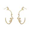 Exaggerated European & American Face Stud Earrings: Fashionable, Versatile, Cold Style Design