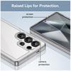 WANLONFENG MF2 Series For Samsung Galaxy S25 Ultra Case TPU Acrylic Clear Phone Cover with 2Pcs Tempered Glass Film
