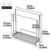 Stainless Steel Kitchen Cloth Storage Rack, Magic Organizer for Dishcloths, Draining Rack for Windowsill and Sink Gaps, Narrow Towel Rack