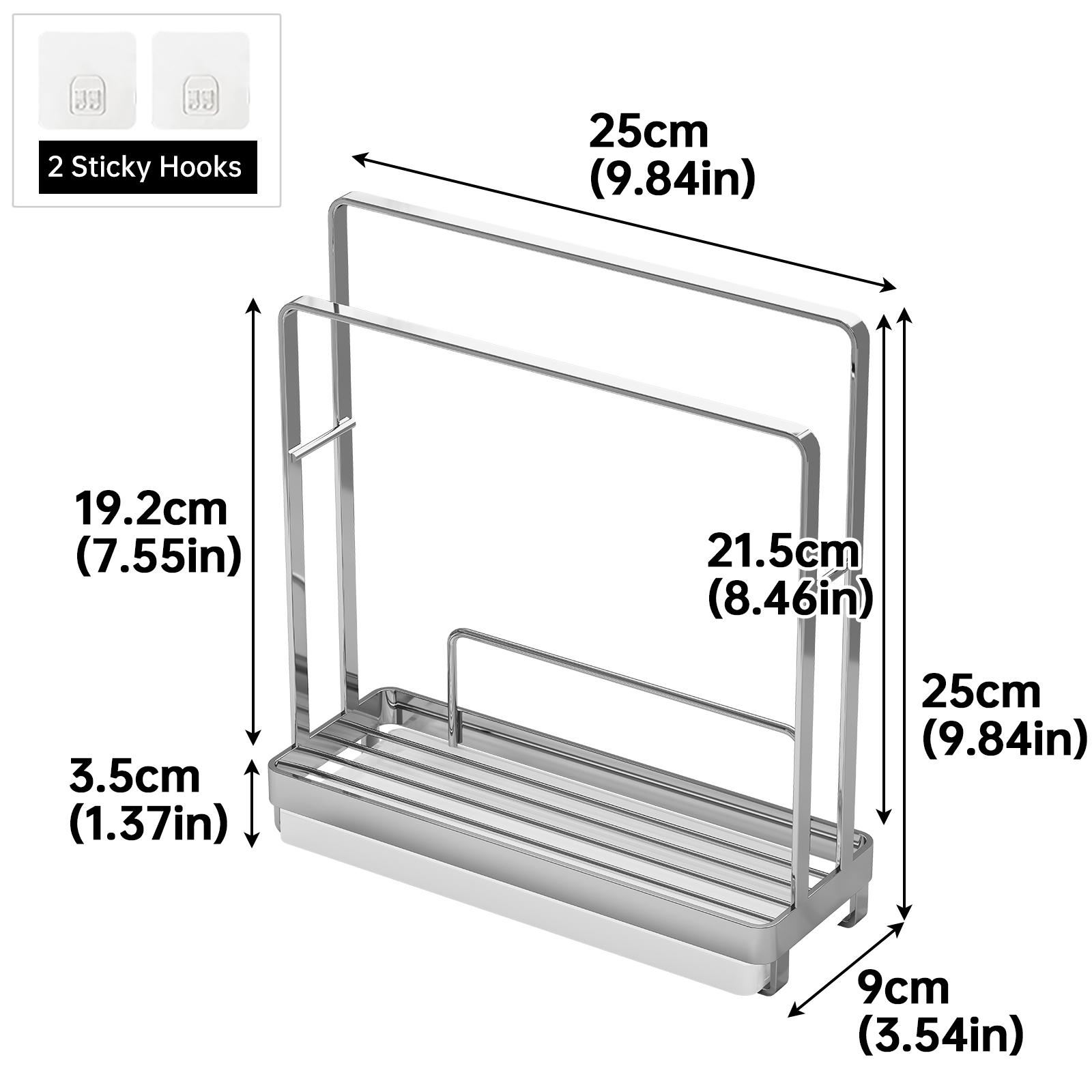 Stainless Steel Kitchen Cloth Storage Rack, Magic Organizer for Dishcloths, Draining Rack for Windowsill and Sink Gaps, Narrow Towel Rack