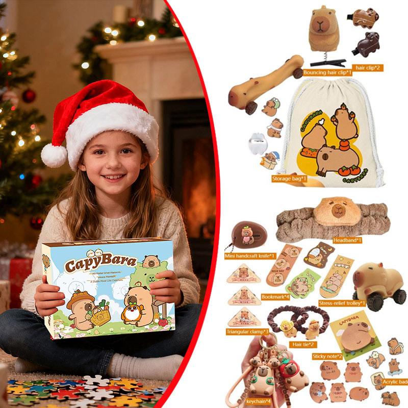 Capybara Advent Calendar Blind Box Gifts For Children Christmas Decorations New Year's Eve Decorations New Year Decor Keychain