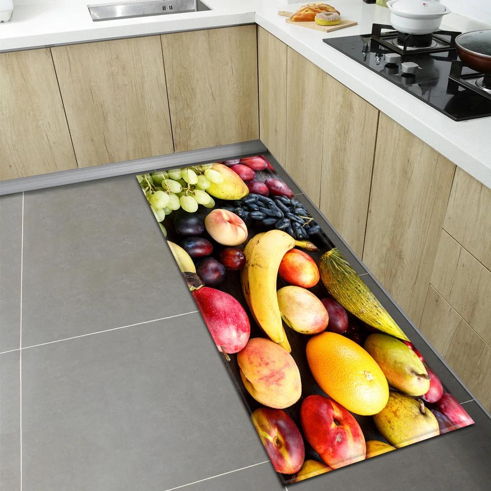 Bedroom Children Living Room Decoration Corridor Bathroom Non-slip Rug Fruit Pattern Kitchen  Home Door Mat